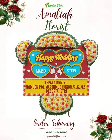 Papan Bunga Pernikahan Taman Krocok
